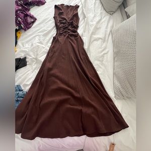 XS Brown reformation cotton dress - NWT